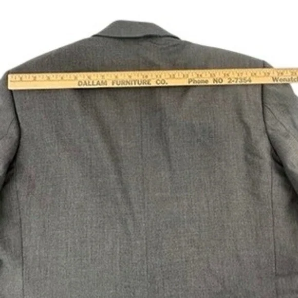 Joseph Feiss Mens 42L Blazer Jacket Charcoal Gray 100% Wool International Trio - Picture 12 of 16